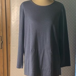 JJill Blue Top With pocket Xl